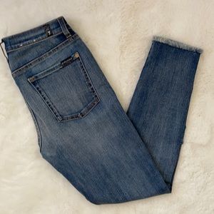 7 for all mankind jeans with heart patchwork